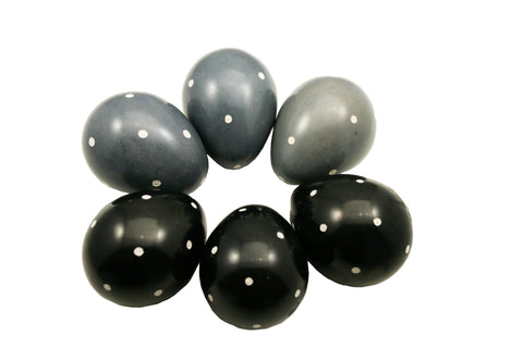 Black & Grey Polka Dot Eggs (12 per display box - min 12)