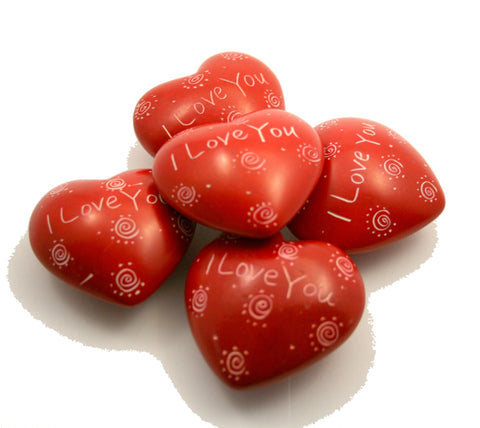 CURRENTLY OUT OF STOCK Message Hearts - I Love You 4 cm (min 24 per display box)