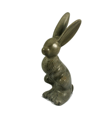 Champagne Grey Abstract Hare 7 cm (trade min 6)