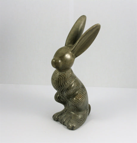 Champagne Grey Abstract Hare 7 cm (trade min 6)