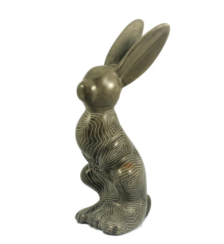Champagne Grey Abstract Hare 7 cm (trade min 6)