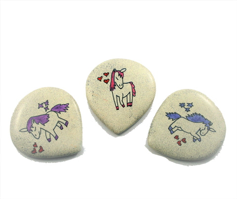 Unicorn Pebbles 5 cm (24 display box - min 24)
