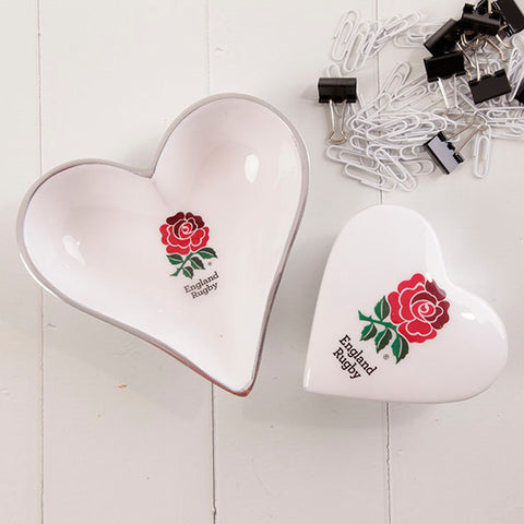 England Rugby Heart Trinket Box