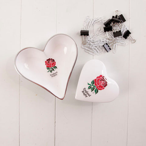 England Rugby Heart Dish Small
