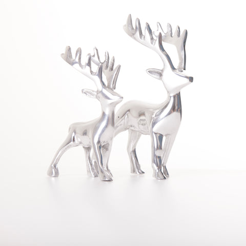Polished Silver Stag Large 14 cm (Trade min 4 / Retail min 1)