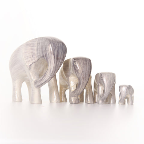 Brushed Silver Elephant XL 12 cm (Trade min 2 / Retail min 1)
