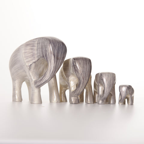 Brushed Silver Elephant XL 12 cm (Trade min 2 / Retail min 1)