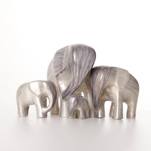 Brushed Silver Elephant XL 12 cm (Trade min 2 / Retail min 1)