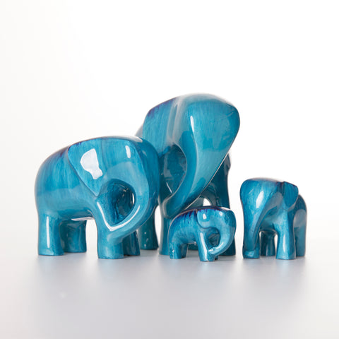 Brushed Aqua Elephant XL 12 cm (Trade min 2 / Retail min 1)