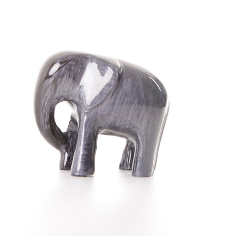 Brushed Black Elephant Large 9 cm (Trade min 4 / Retail min 1)