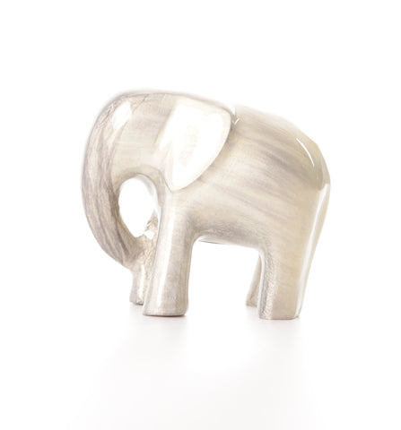 Brushed Silver Elephant Large 9 cm (Trade min 4 / Retail min 1)
