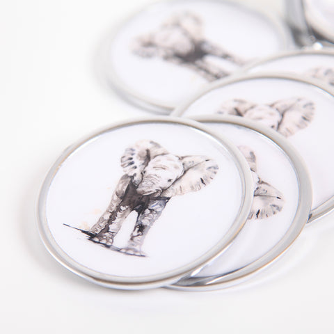 Baby Elephant Coasters Set of 6 (Trade min 4 / Retail min 1)