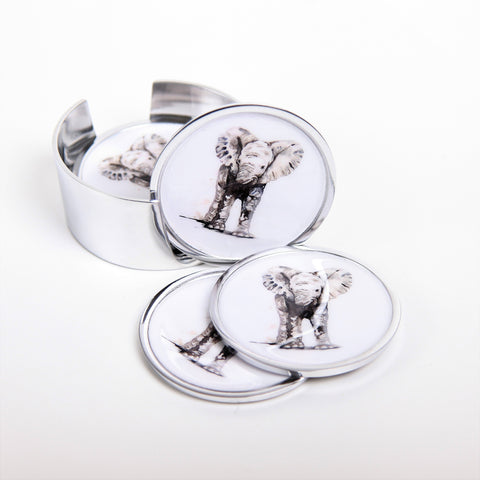Baby Elephant Coasters Set of 6 (Trade min 4 / Retail min 1)