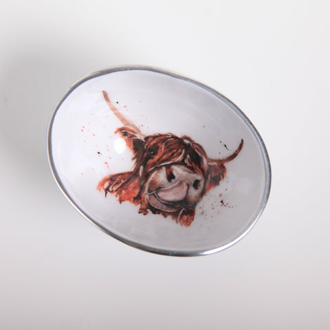 Highland Cow Oval Bowl Petite (Trade min 4 / Retail min 1)