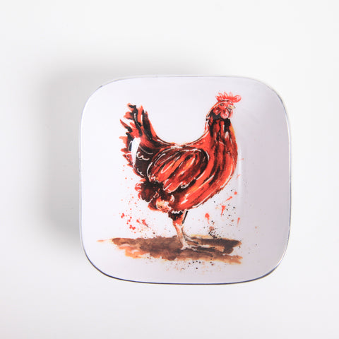 Henrietta the Chicken Square Bowl (Trade min 4 / Retail min 1)