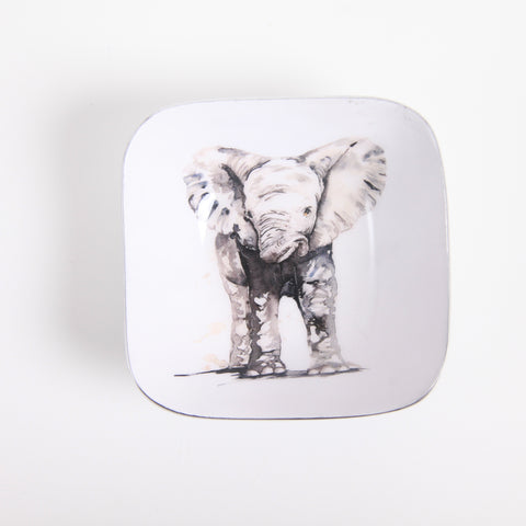 Baby Elephant Square Bowl (Trade min 4 / Retail min 1)