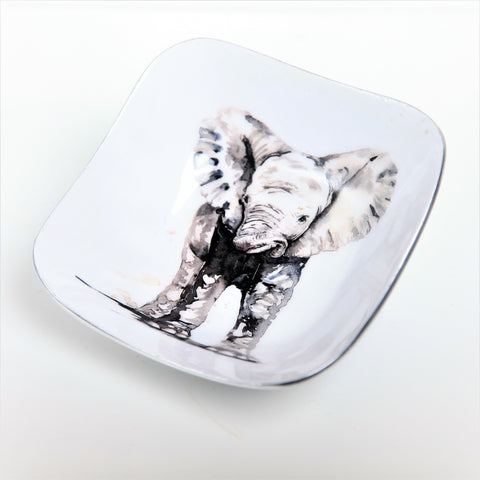 Baby Elephant Square Bowl (Trade min 4 / Retail min 1)