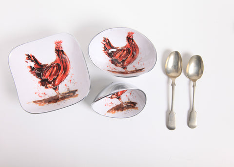 Henrietta the Chicken Square Bowl (Trade min 4 / Retail min 1)
