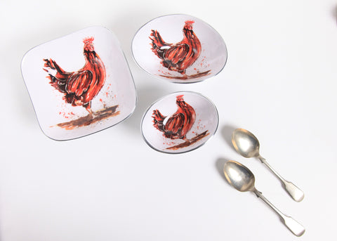 Henrietta the Chicken Square Bowl (Trade min 4 / Retail min 1)