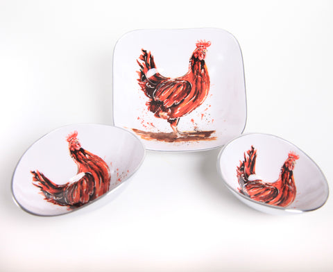 Henrietta the Chicken Square Bowl (Trade min 4 / Retail min 1)