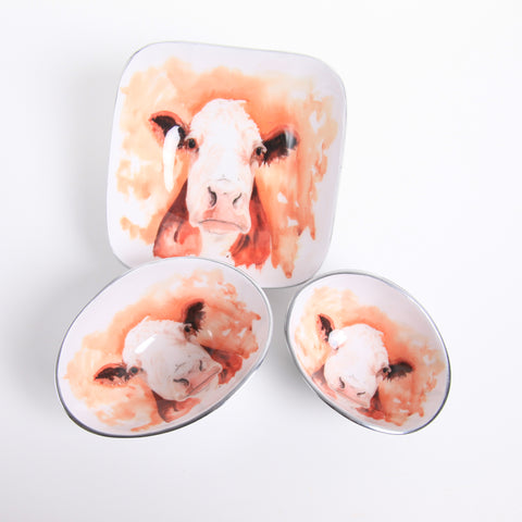 Hatty the Cow Square Bowl (Trade min 4 / Retail min 1)