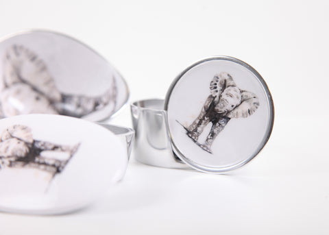 Baby Elephant Coasters Set of 6 (Trade min 4 / Retail min 1)