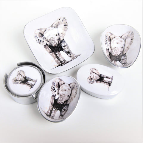 Baby Elephant Coasters Set of 6 (Trade min 4 / Retail min 1)
