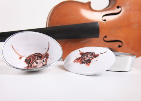 Highland Cow Oval Bowl Petite (Trade min 4 / Retail min 1)