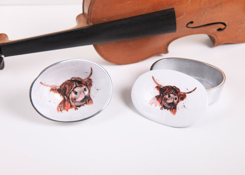 Highland Cow Oval Bowl Petite (Trade min 4 / Retail min 1)