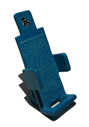 Soapstone Mobile Phone Holder - Blue (trade min 2)