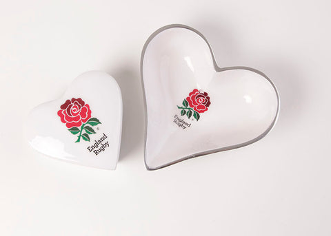 England Rugby Heart Dish Small
