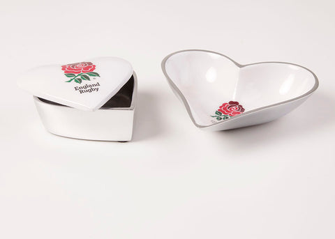 England Rugby Heart Dish Small