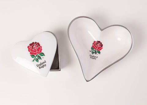 England Rugby Heart Dish Small