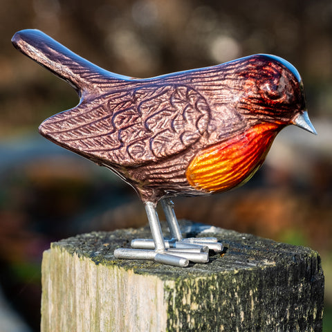 Brushed Brown Red Breast Robin (Trade min 4 / Retail min 1)